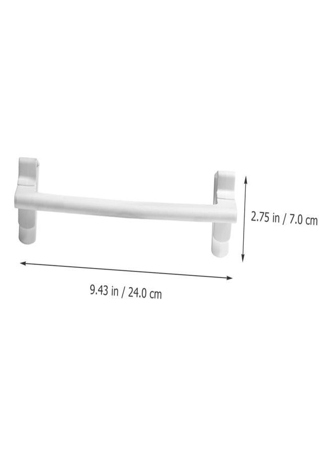 Yardenfun 2pcs Over Door Rack Over The Cabinet Rack Towel Holder Towel Hanger Over Cabinet Rack No Drill Towel Bar Cabinet Rack for Hanging Buckle Towel Bar Towel Rack Organizer White Abs - Image 5